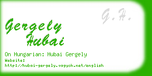 gergely hubai business card